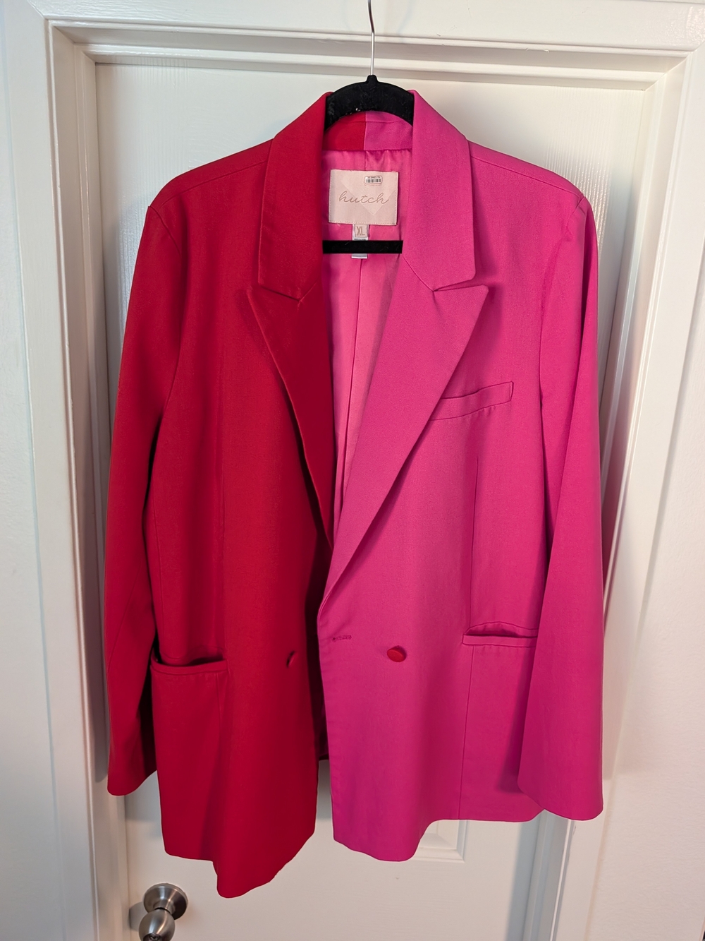 Hutch Colorblock Pink & Red Women's Blazer